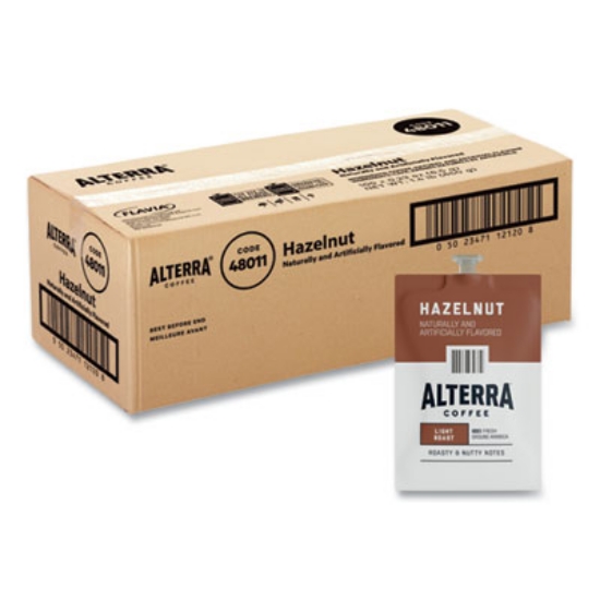 Picture of Alterra Hazelnut Coffee Freshpack, Hazelnut, 0.23 oz Pouch, 100/Carton
