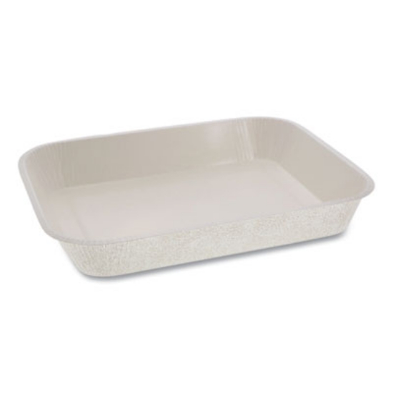 Picture of Pressware Classic Stoneware Dual-Ovenable Paperboard Tray, 45 oz Capacity, 9.97 x 7.47 x 1.5, White with Brown Specks, 250/CT