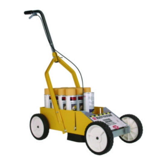 Picture of Professional Striping Machine, Accommodates Up to 13 Standard Inverted Striping Paint Spray Cans, Yellow