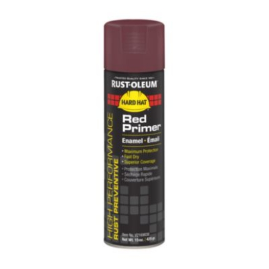 Picture of Hard Hat High Performance V2100 System Rust Preventive Enamel Spray Primer, Flat Red, 15 oz Aerosol Can, 6/Carton