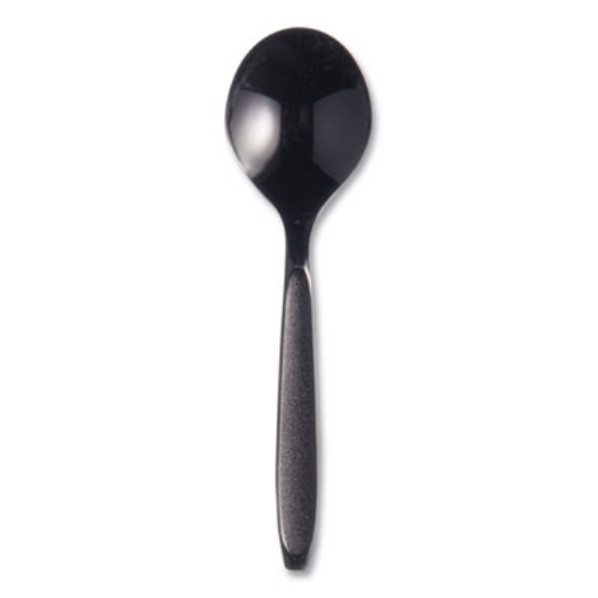 Picture of Reliance Mediumweight Cutlery, Soup Spoon, Black, 1,000/Carton