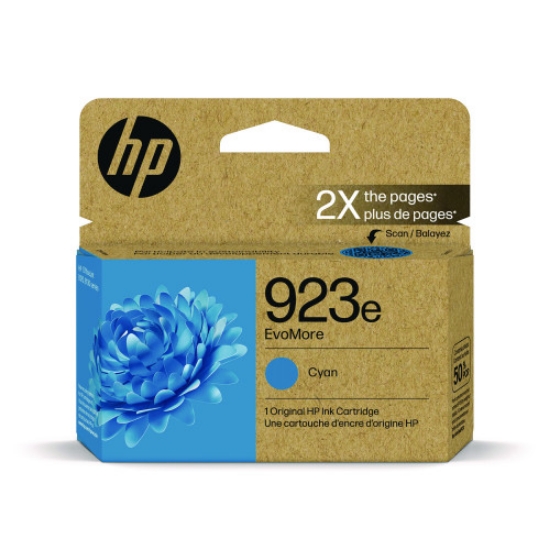 Picture of HP 4K0T4LN (HP 923e) High Yield Cyan Ink Cartridge (800 Yield)