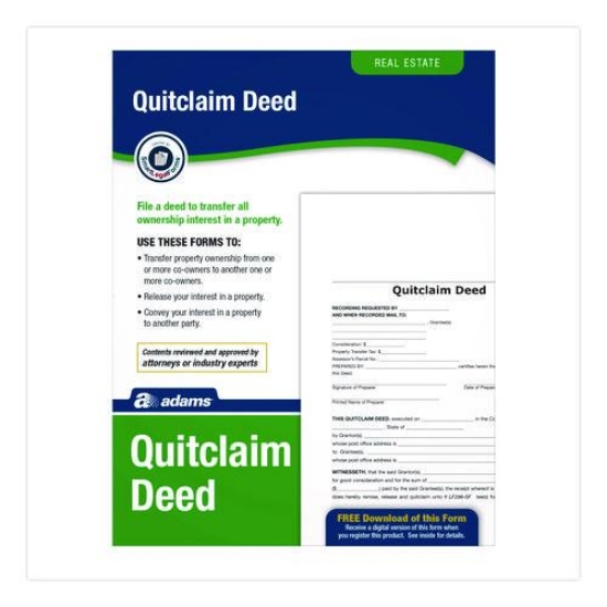 Picture of FORM,QUITCLM DEED,W/INST