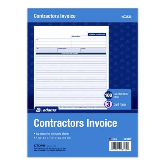 Picture of FORM,CONTRACTINVOC,100/PK
