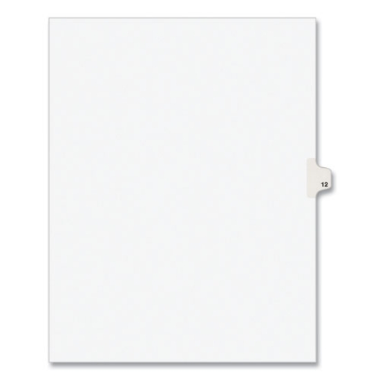 Picture of INDEX,LTR,SDE12,25/PK,WHT