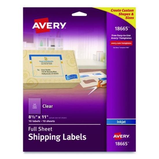 Picture of LABEL,1-UP,EP,IJ,10PK,CLR