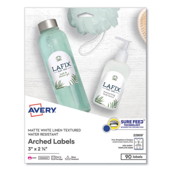 Picture of LABEL,3X2.25,ARCH,90,WH