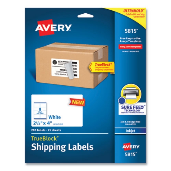 Picture of LABEL,2.5X4",8/SH,25SH,WH