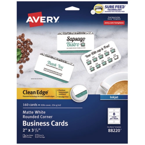 Picture of CARD,BUS,CE,160/PK,WH