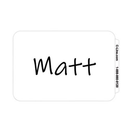 Picture of BADGE,NAME,PLAIN,WHT
