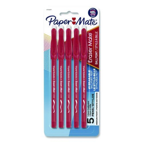 Picture of PEN,BLLPNT,MED-PT,5/PK,RD