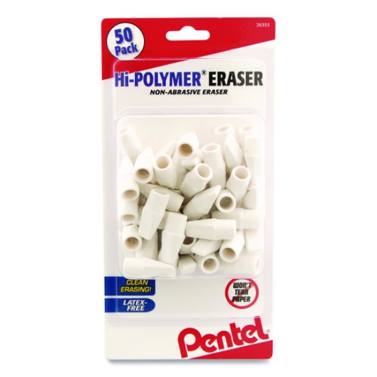 Picture of PENCIL,ERASER,WHITE,50/PK