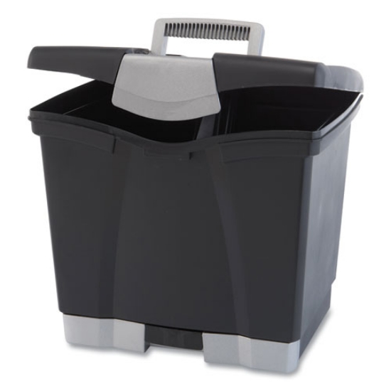 Picture of BOX,TOTE,W TRAY,BLK CS,2
